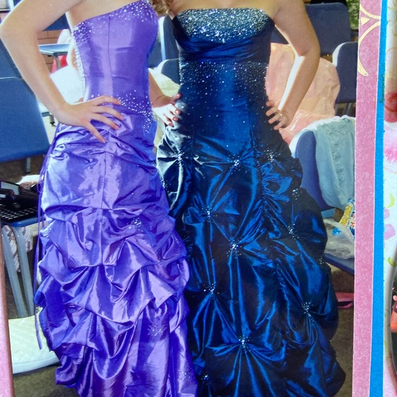 Midnight Blue Prom Dress (princess style) - Picture 3 of 11